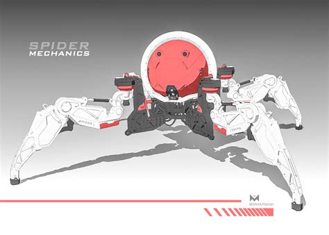 ArtStation - the spider bot, Mohammad Hossein Attaran | Robot concept art, Spider robot, Robot ...