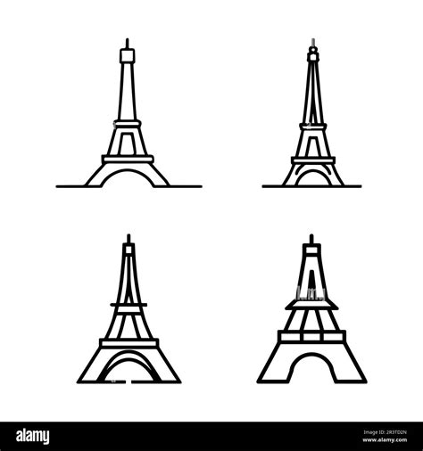 Tourism logo design. World famous places logo. Tower simple logo design inspiration. eps 10 ...