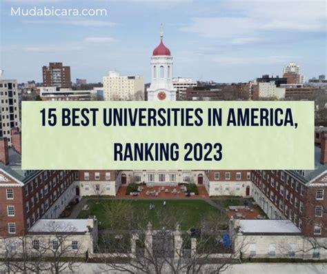 15 Best Universities in America, Ranking 2023 - Mudabicara Edu