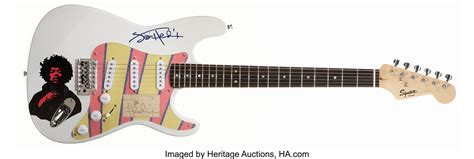 Jimi Hendrix Autograph Guitar Display.... Music Memorabilia | Lot #49088 | Heritage Auctions