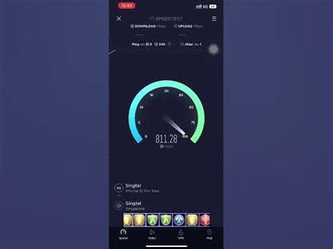 Gomo Singapore (Singtel) 5G NSA speed test (Download speed only) - YouTube