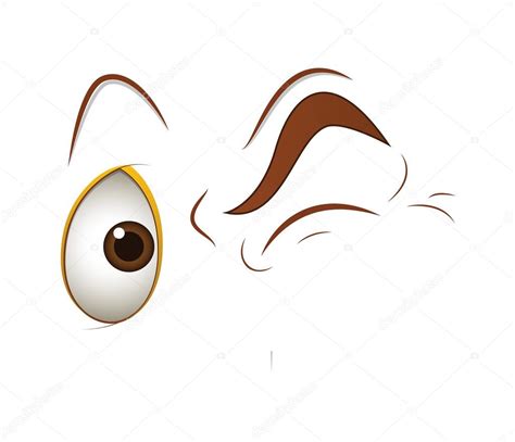 Winking Cartoon Eyes — Stock Vector © baavli #61222963