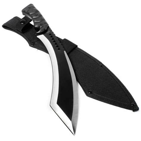 Modern Combat Kukri - Black Blade Recurve Machete - Tactical Kukri Knives | KarateMart.com