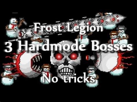 Terraria - All Hardmode bosses + Frost Legion (Christmas present p2 ...