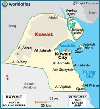 Kuwait landforms, geography - World Atlas