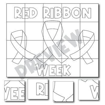 Red Ribbon Week 2023 | Collaborative Poster Art Coloring page, Bulletin ...