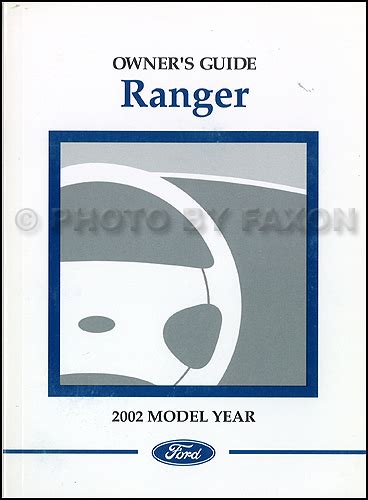 2002 Ford Ranger Owner's Manual Original