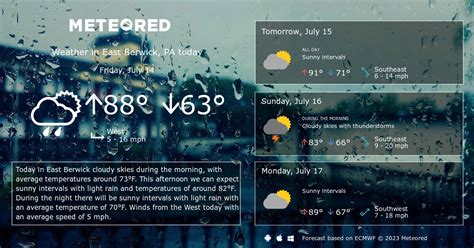 East Berwick, PA Weather 14 days - Meteored