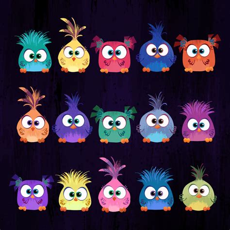 Hatchlings illustrations from The Angry Birds Movie credit scroll ...