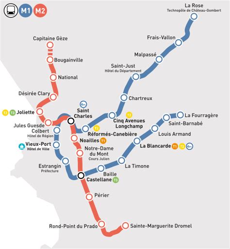 Métro de Marseille - Lignes, stations et correspondances