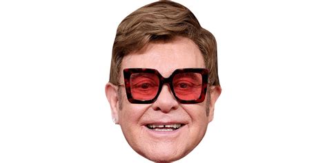 Elton John (Square Glasses) Celebrity Mask - Celebrity Cutouts