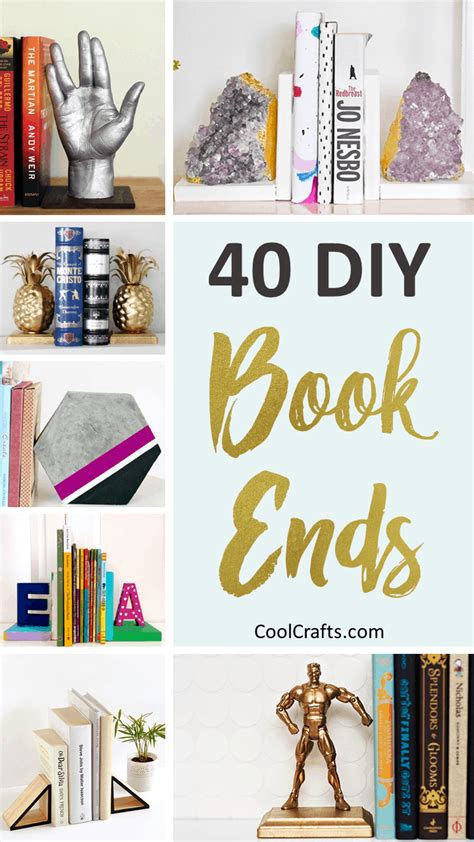 40 Decorative DIY Bookends To Spruce Up Your Shelves • Cool Crafts