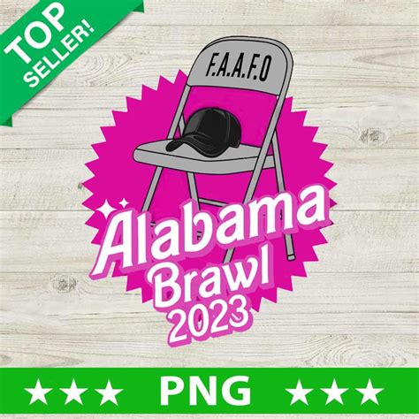 Alabama Brawl 2023 Barbie Logo PNG, Barbie Font Sublimation transfer PNG, Alabama Brawl Transfer ...