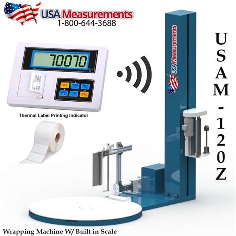 USAM-120Z Fully Automatic Stretch Wrapping Machine with Built-in Scale ...