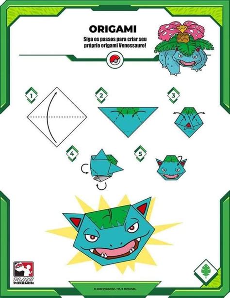 Printable Pokemon Origami - Printable Calendar