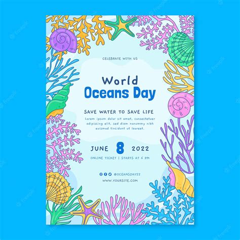 Free Vector | Hand drawn world bicycle day poster template