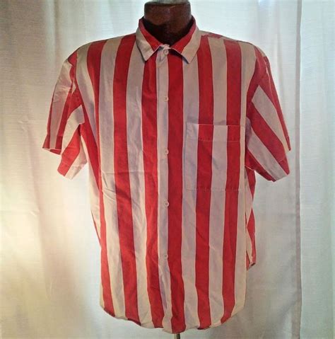 Ocean Pacific Surf n Sport Vintage 80s Mens Red & White Striped Shirt Extra Larg #OceanPacific # ...