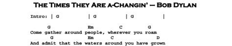 Bob Dylan – The Times They Are a-Changin’ | Guitar Lesson