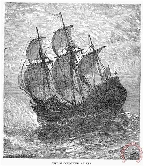 Others Mayflower At Sea, 1620 painting - Mayflower At Sea, 1620 print for sale