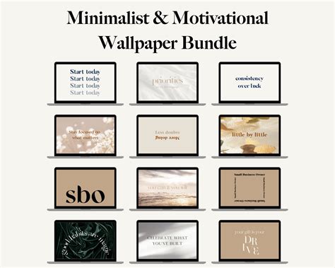 Minimalist & Motivational Wallpaper Bundle for Small Business | Etsy