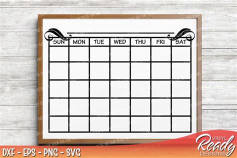 Monthly Calendar Template - Vector Clip Art - (71137)