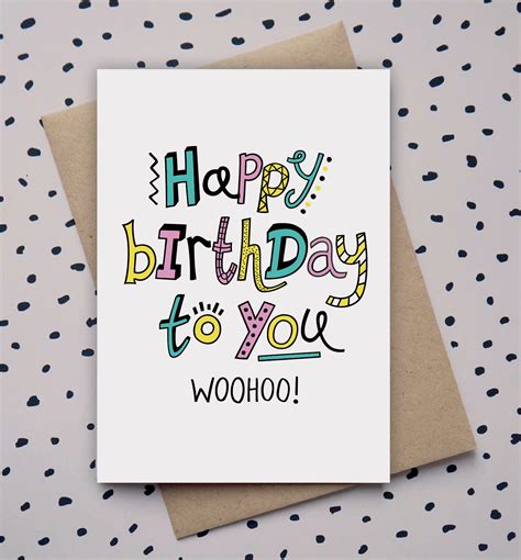 Happy Birthday To You, Hand Drawn, Doodle, Birthday Card | Birthday ...