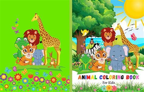 Animal Coloring Book Cover For KDP | Coloring books, Animal coloring ...