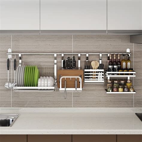 304 stainless steel kitchen wall-mounted dishes seasoning supplies ...