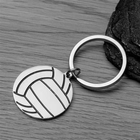 Personalized Engraved Volleyball Keychain– Sportybella