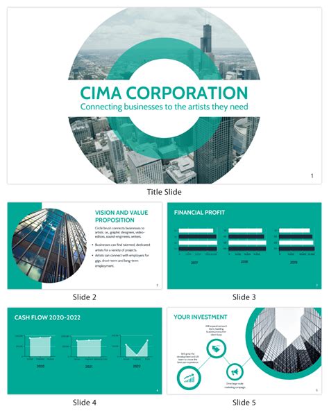 Circle Corporate Pitch Deck Presentation Template - Venngage