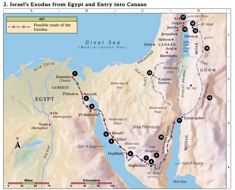 04 map exodus numbers journey – The Scripture Says