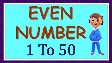 Even Numbers 1 To 50 | Even Numerals 1 To 50 | 1 To 50 Even Numbers | Even Number 1 To 50 ...