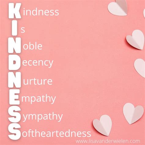 Kindness Acrostic Poem by Lisa Van Der Wielen | Children's author, Kids writing, Acrostic