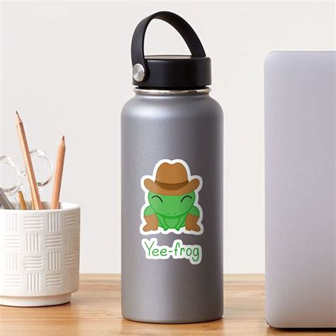 "Cute Animal Yee-frog Yeehaw Cowboy Frog With Boots and A Hat" Sticker for Sale by 9VaniaStein9 ...