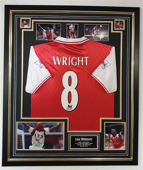 Ian Wright Signed Photo with Arsenal Shirt and photo collage in a ...