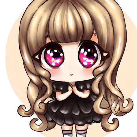 Cute Chibi Anime Girl With Brown Hair