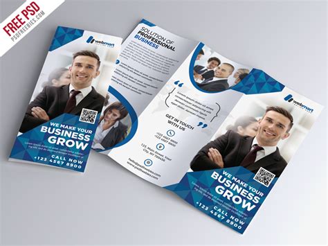 Corporate Tri-fold Brochure Free PSD | PSDFreebies.com