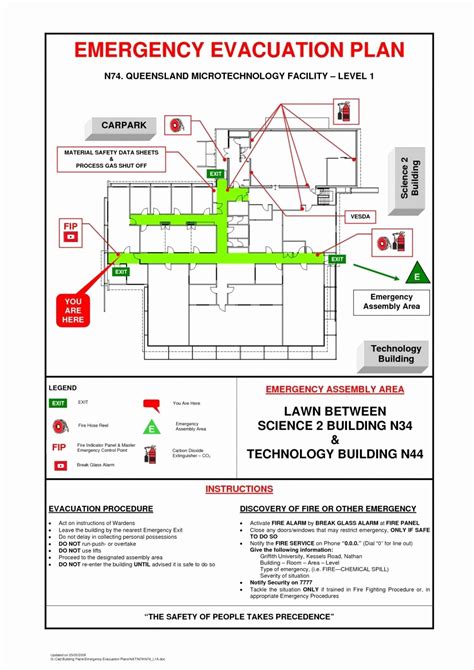 Emergency Evacuation Map Template