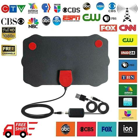 5600 Miles Digital TV Antenna Indoor TV Amplified Signal Booster 4K HD 1080P - Walmart.com