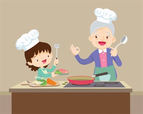 Grandmother And Granddaughter Illustrations, Royalty-Free Vector ...