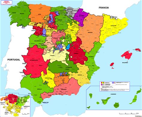 Organización territorial de España a través de los siglos - Geografía Infinita | Mapa de españa ...