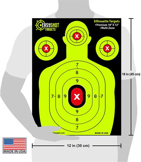 EASYSHOT Shooting Targets 18 x 12inch Targets Highly Visible Neon ...