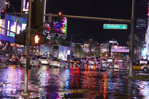 Flooding on Las Vegas Boulevard in Las Vegas, NV on July 19, 2013 ...