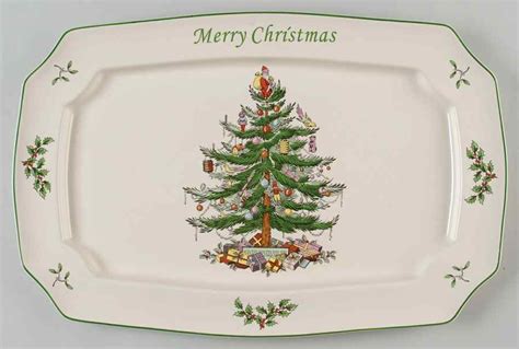 Christmas Tree 15" Rectangular Serving Platter by Spode | Replacements, Ltd.