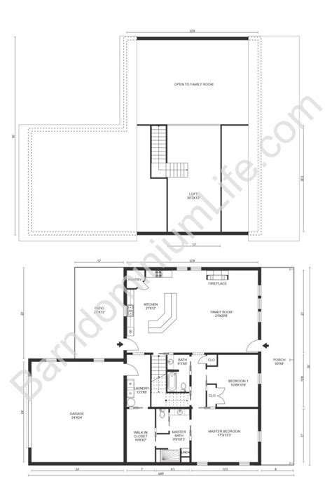 Barndominium Floor Plan With Loft | Viewfloor.co