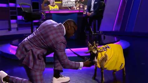 Watch: Shannon Sharpe Brings Goat Wearing LeBron James Jersey Onto ...