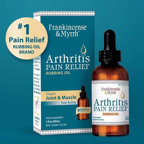 Arthritis Pain Relief Rubbing Oil - Frankincense & Myrrh