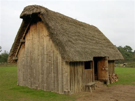 Thatched Medieval house - most medieval homes were cold, damp, and dark ...