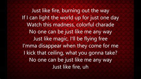 Pink - Just Like Fire (Lyrics) Chords - Chordify