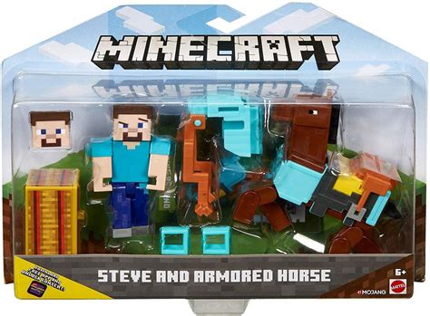 Minecraft Comic Maker Steve Armored Horse 3.25 Action Figure 2-Pack ...